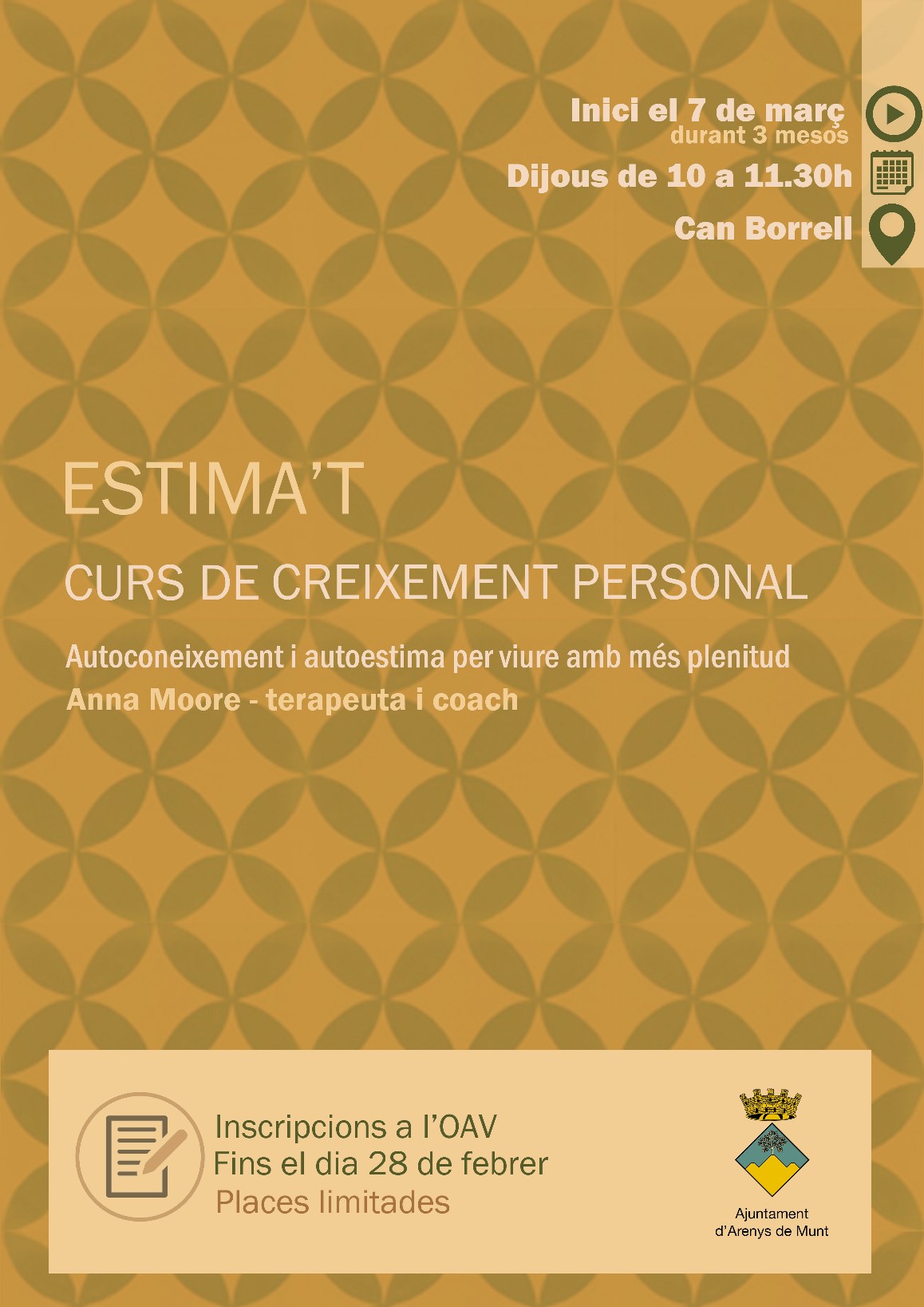 Obertes les inscripcions al curs Estima't, de creixement personal