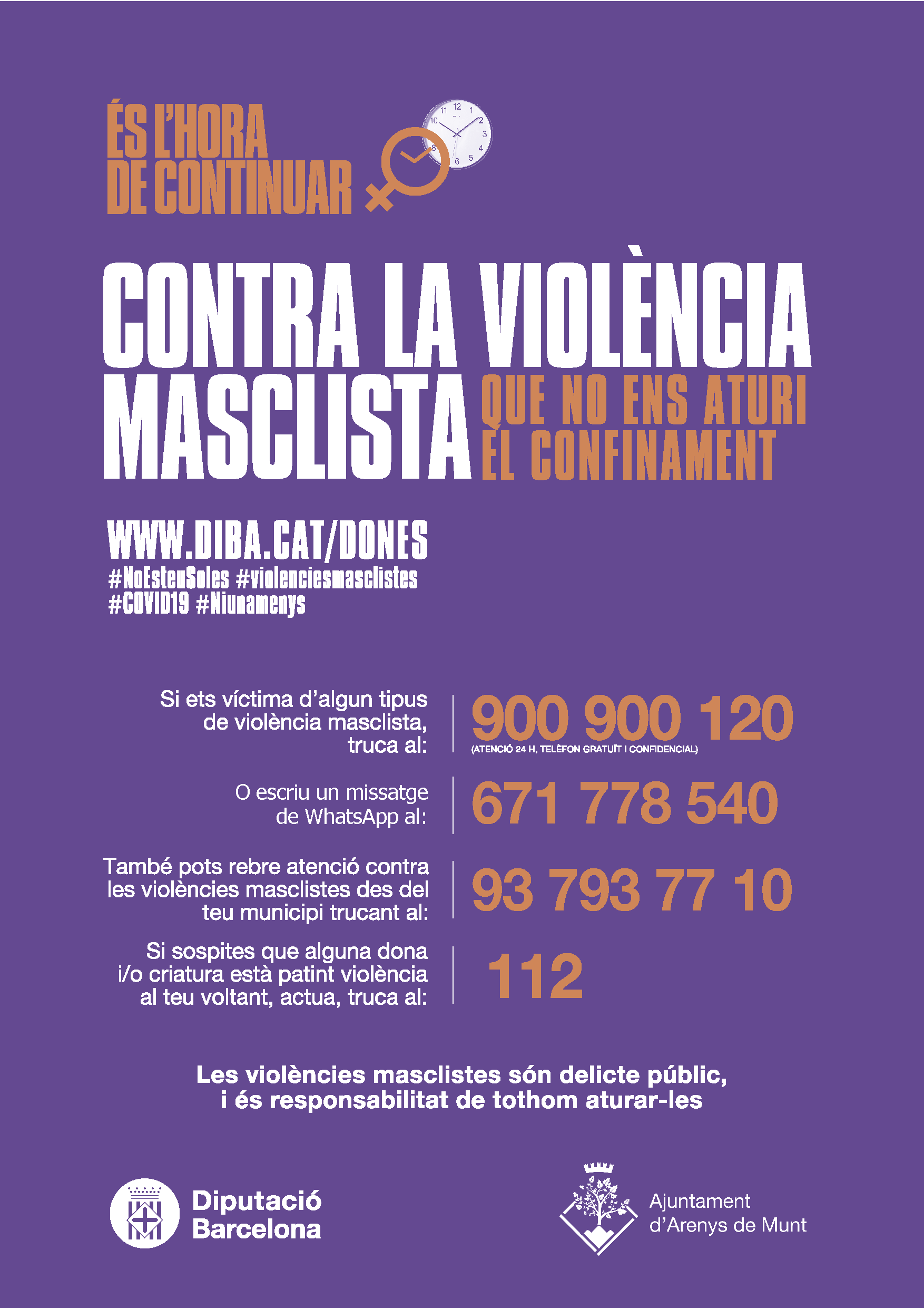 Línia de WhatsApp contra la violència masclista durant el confinament