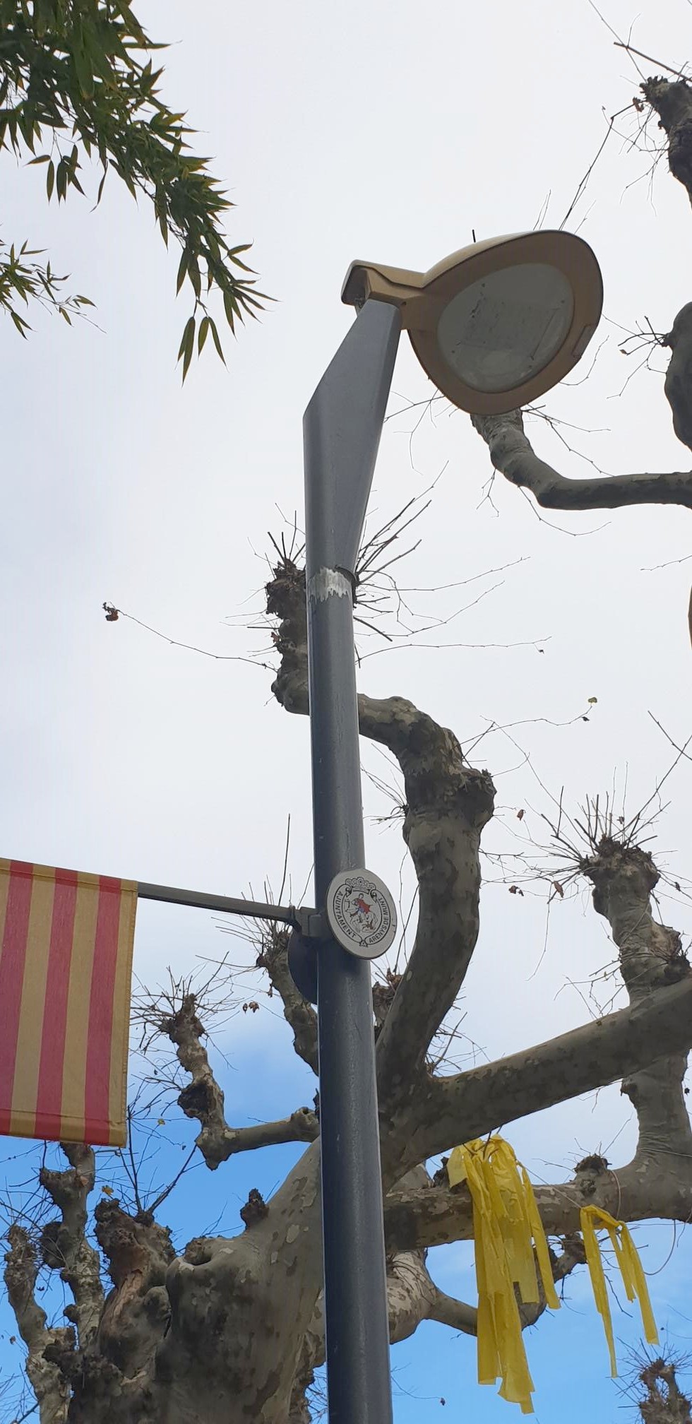 Reducció de la mida dels fanals del tram central de la Riera