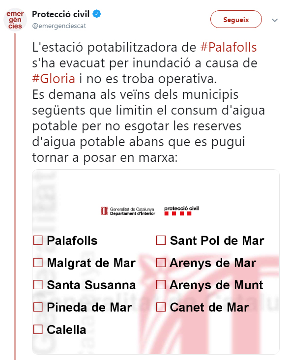 Es demana limitar el consum d'aigua