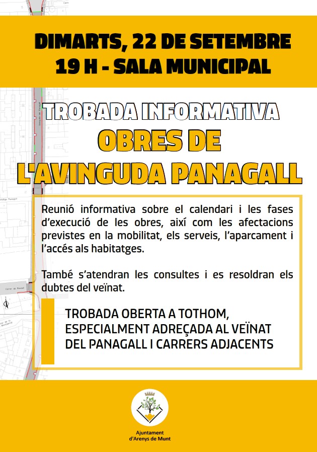 L�??Ajuntament organitza una trobada informativa sobre les obres de l�??Avinguda Panagall